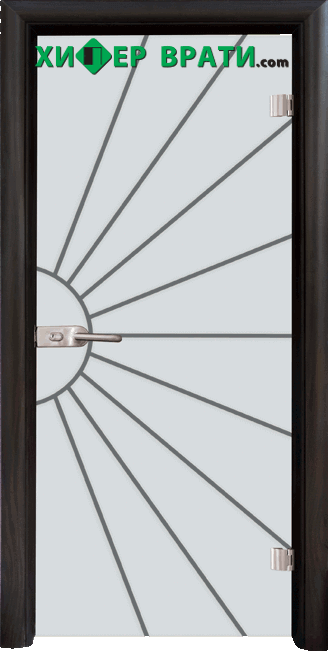 Стъклена интериорна врата модел Sand G 13-2, каса Венге