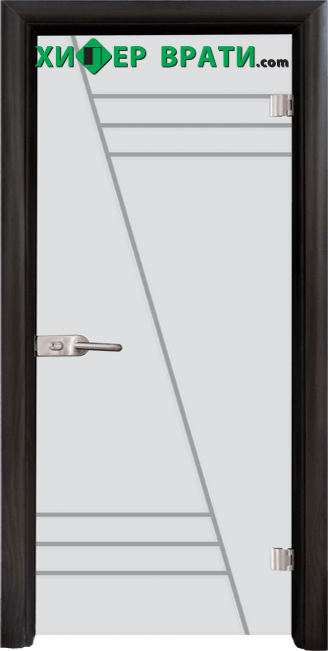 Стъклена интериорна врата модел Sand G 13-4, каса Венге