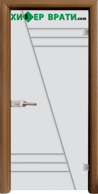 Стъклена интериорна врата модел Sand G 13-4, каса Златен дъб