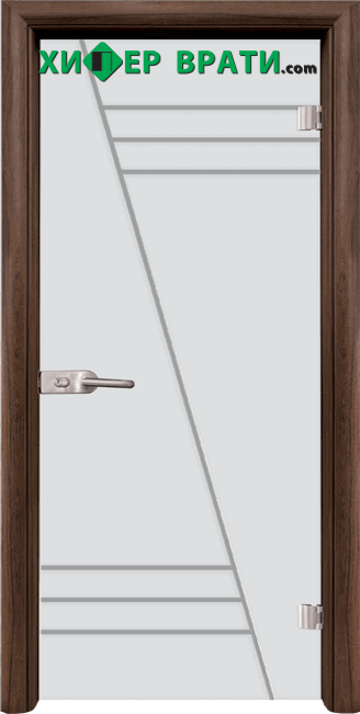 Стъклена интериорна врата модел Sand G 13-4, каса Златен дъб