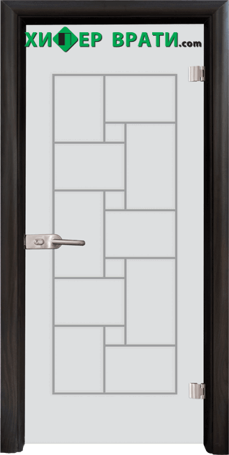 Стъклена интериорна врата модел Sand G 13-7, каса Венге
