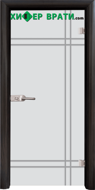 Стъклена интериорна врата модел Sand G 13-8, каса Венге
