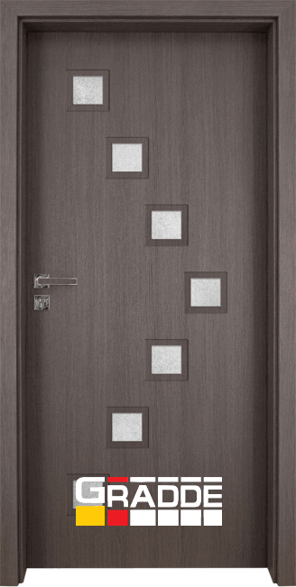 Интериорна врата модел Gradde Zwinger, цвят Череша Сан Диего