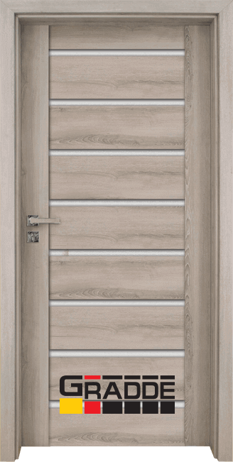 Интериорна врата модел Axel Glas Gradde, цвят Ясен Вералинга