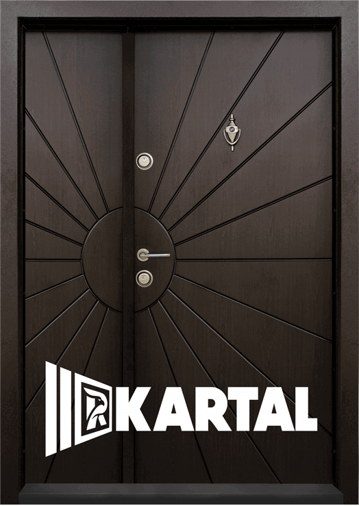 Двукрила врата Kartal T 109 цвят Тъмен Орех