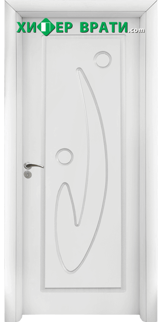 Интериорна врата Стандарт 070-P, цвят Бял