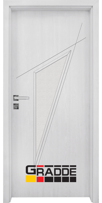 Интериорна врата модел Kristall Glas 4.2, цвят Сибирска Лиственица