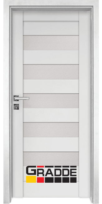 Интериорна врата Gradde Aaven Glas, цвят Бял Мат
