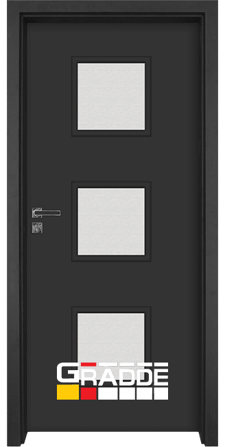 Интериорна врата серия Gradde Bergedorf, цвят Антрацит Мат