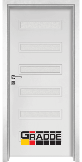 Интериорна врата серия Gradde Schwerin, цвят Бял Мат