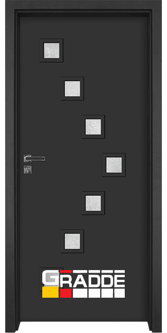 Интериорна врата серия Gradde Zwinger, цвят Антрацит Мат