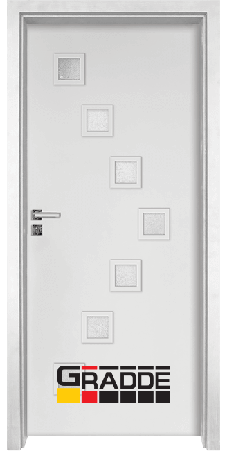 Интериорна врата серия Gradde Zwinger, цвят Бял Мат