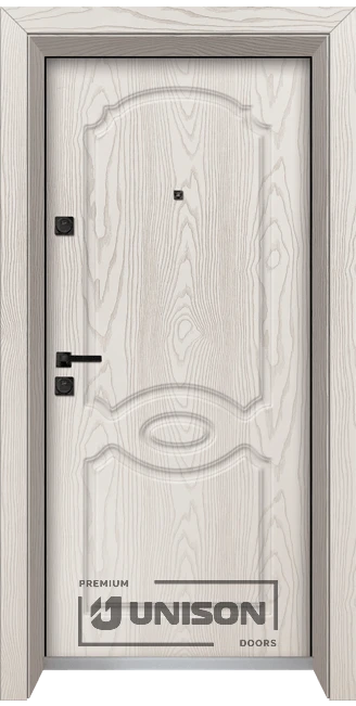 Входна врата UNISON OPTIMA 4506p, цвят Бяла мура