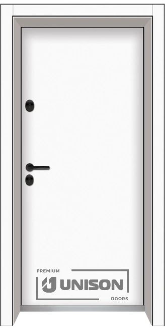 Входна врата UNISON CLIMA Basic, Бял Мат