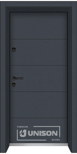 Входна врата UNISON CLIMA Pro, Графит