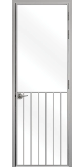 Стъклена интериорна врата Lusso L1, каса Сив Мат