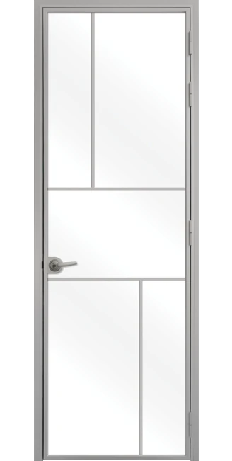 Стъклена интериорна врата Lusso L10, каса Сив Мат