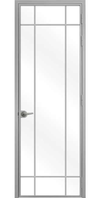 Стъклена интериорна врата Lusso L4, каса Сив Мат