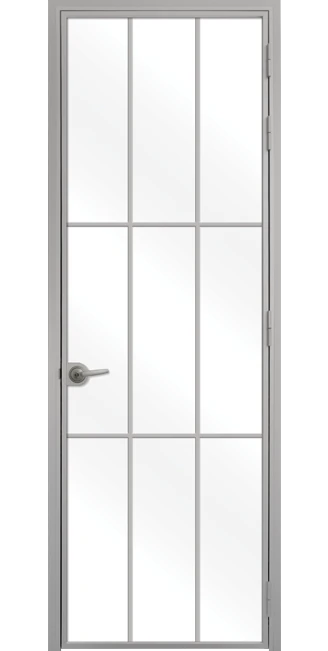 Стъклена интериорна врата Lusso L5, каса Сив Мат
