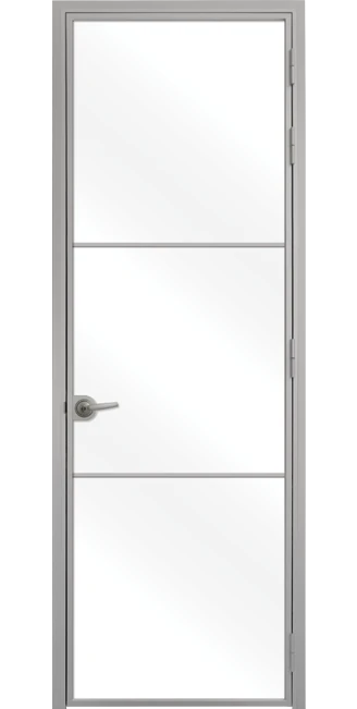 Стъклена интериорна врата Lusso L7, каса Сив Мат