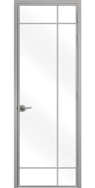 Стъклена интериорна врата Lusso L8, каса Сив Мат