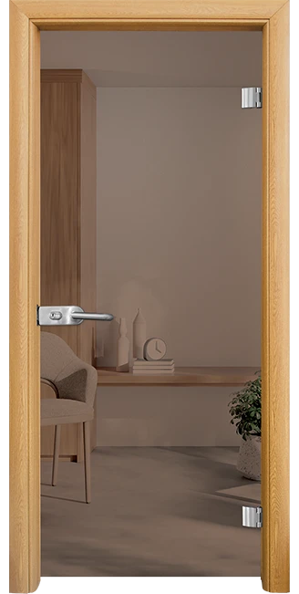 Стъклена интериорна врата Basic G 10-1, каса Светъл дъб