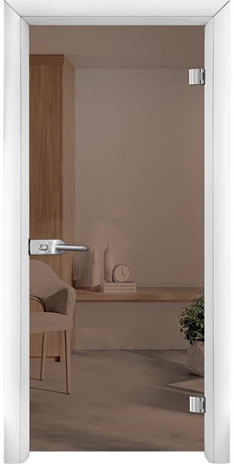 Стъклена интериорна врата Basic G 10-1, каса Бяла