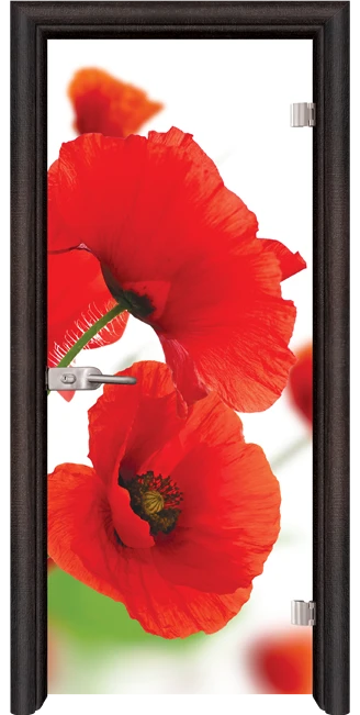 Стъклена интериорна врата модел Print G 13-8, каса Венге