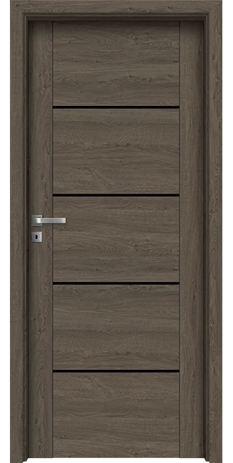 Интериорна врата Invado Aristo модел 5 Black Lacobel цвят Ashy Oak