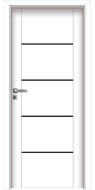 Интериорна врата Invado Aristo модел 5 Black Lacobel цвят Lindo White
