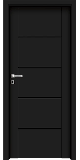 Интериорна врата Invado Aristo модел 5 Black Lacobel цвят Pure Black