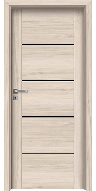 Интериорна врата Invado Aristo модел 5 Black Lacobel цвят Spring Oak