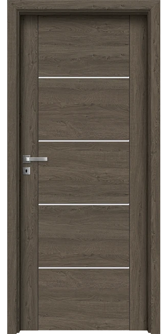 Интериорна врата Invado Aristo модел 5 Satinato Glass цвят Ashy Oak