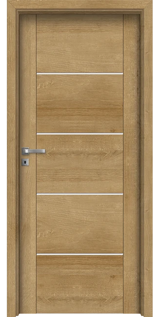 Интериорна врата Invado Aristo модел 5 Satinato Glass цвят European Oak