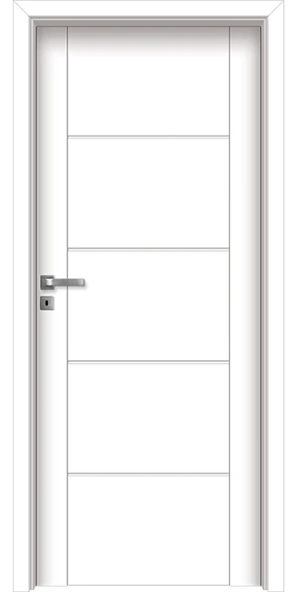 Интериорна врата Invado Aristo модел 5 Satinato Glass цвят Lindo White