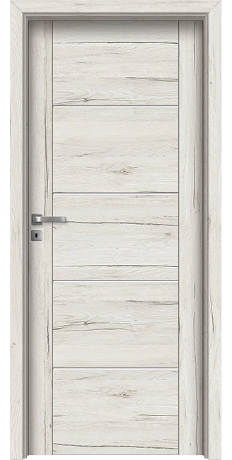 Интериорна врата Invado Aristo модел 5 Satinato Glass цвят Snowy Oak